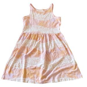 Girls Dress Carter's Size 8 Sleeveless Casual Pink Orange Tie Dye 100% Cotton